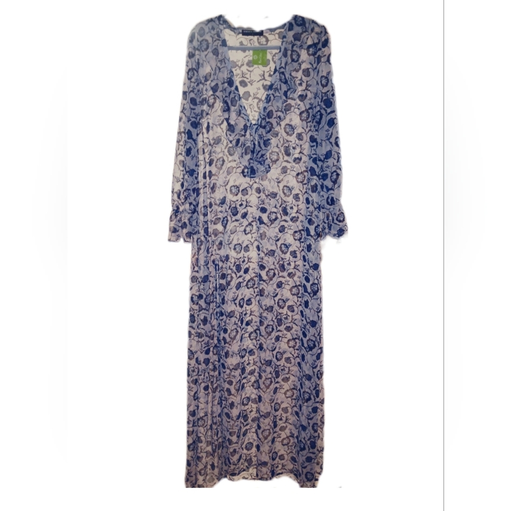 Endless Summer Blue Floral Maxi Dress